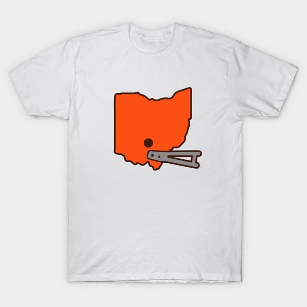 Ohio Retro Helmet - White T-Shirt by KFig21